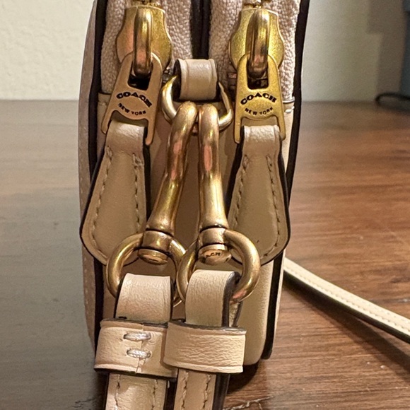 Coach Tan and Cream Crossbody and Wristlet Bag - Picture 12 of 12